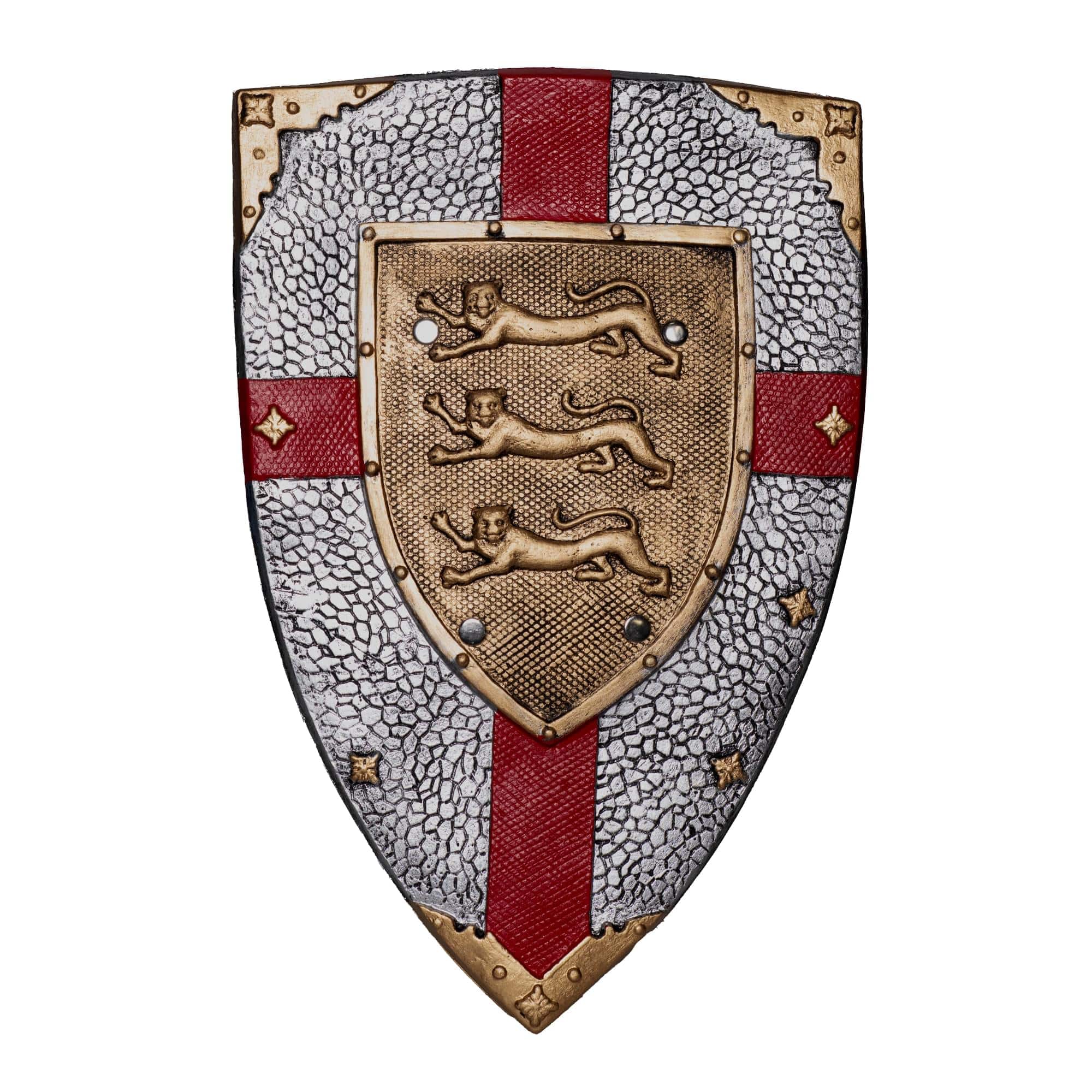 Underwraps - Three Lions Medieval Shield 20 Inch Foam Adult Costume Accessory - Brown