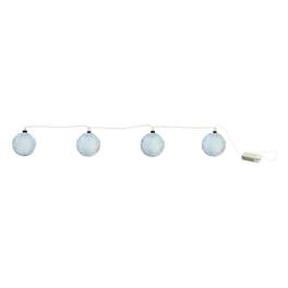 BreeBe - LED Crackle Glass Ball Ornament String - Blue