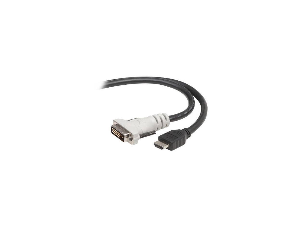 Alt View 1. Belkin - Belkin F2E8171-03-SV 3 ft. Black HDMI to DVI-D HDMI to DVI Video Cable Male to Male.