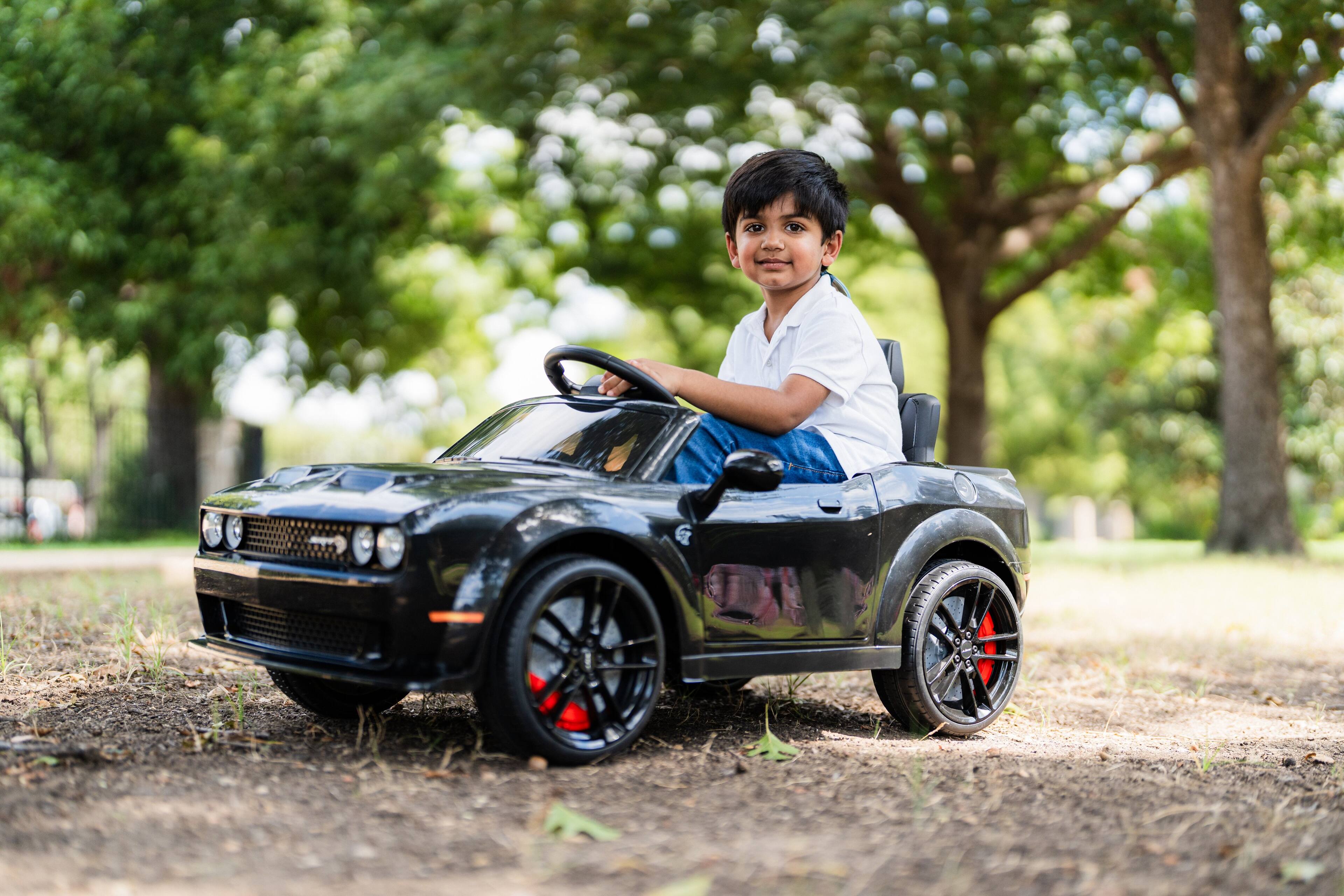 Alt View 19. Best Rideon Cars - Dodge Challenger 12V Black - Black.