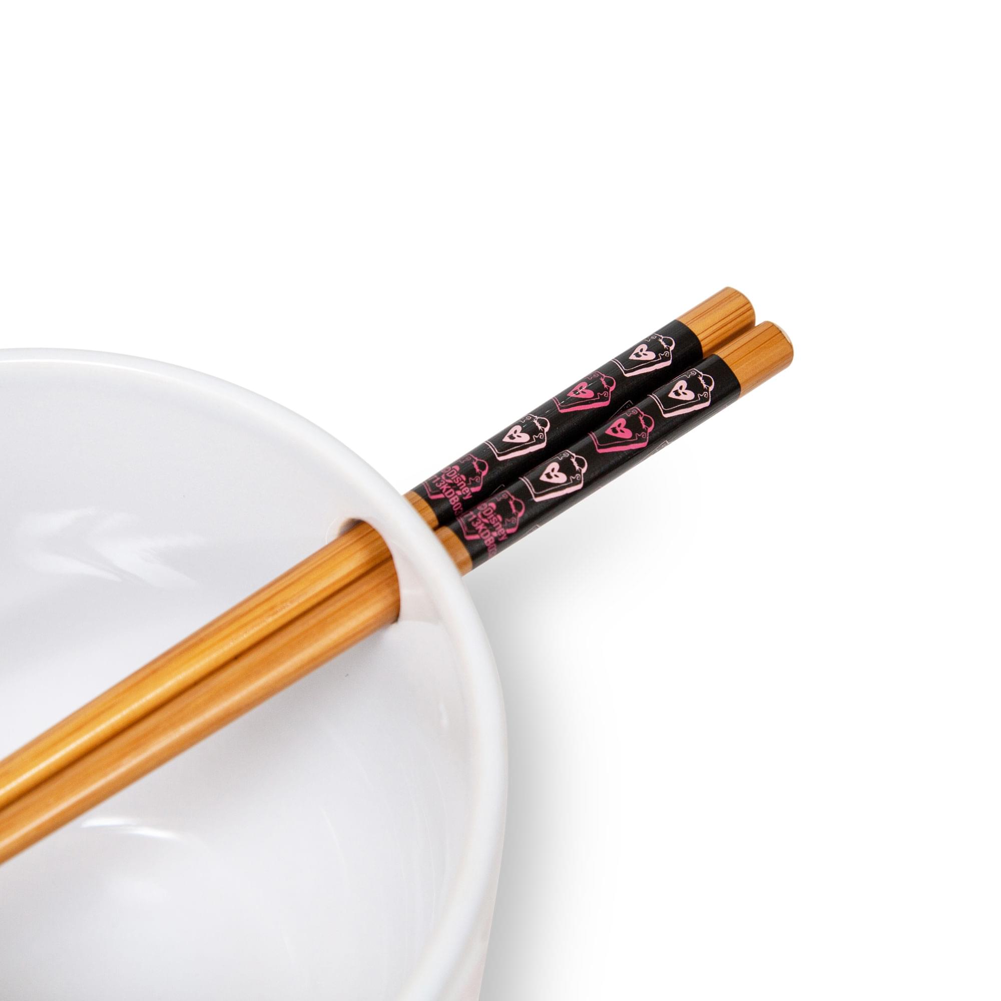 Alt View 1. Disney - Disney The Nightmare Before Christmas Jack and Sally Ramen Bowl With Chopsticks - Pink.