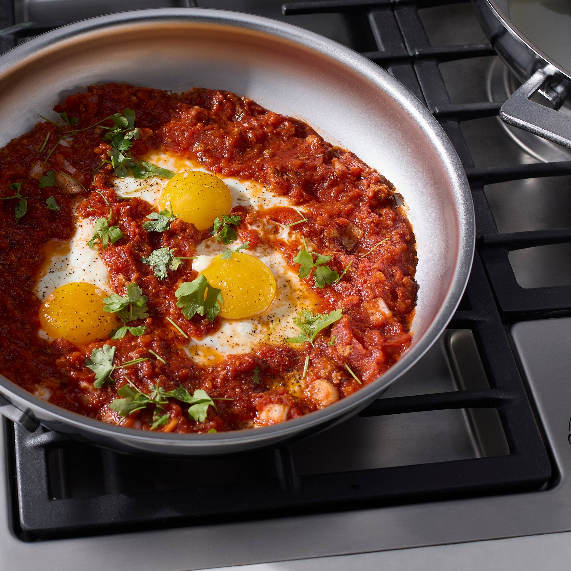 Alt View 2. Demeyere - Demeyere Industry 5 Nanotouch 11-inch fry pan - Stainless Steel.