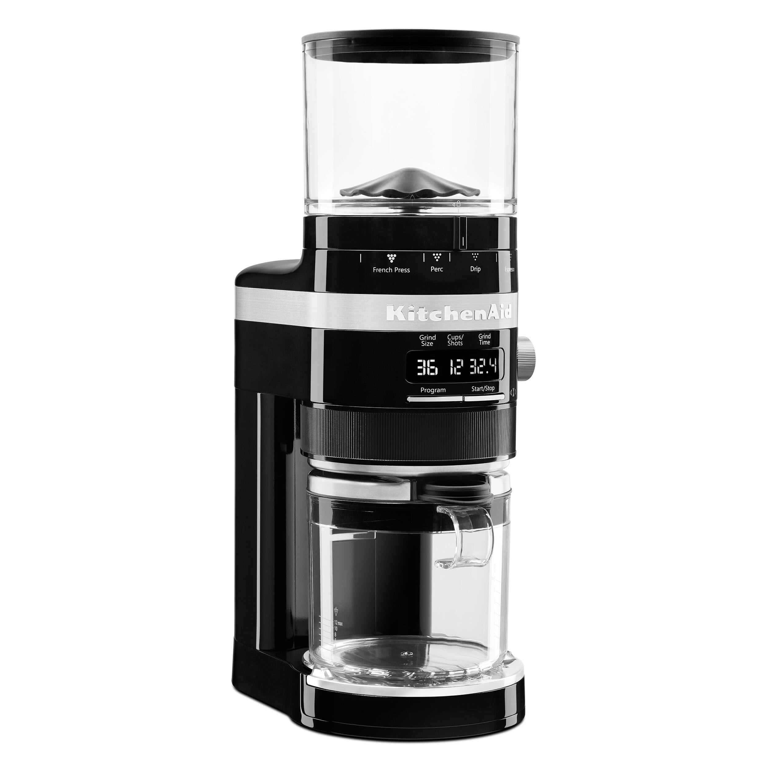 Front. KitchenAid - Burr Coffee Grinder - Onyx Black.