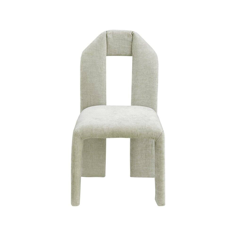 Alt View 1. Meridian Furniture - Bennett Mint Chenille Fabric Dining Chair, Set of 2 - Blue.