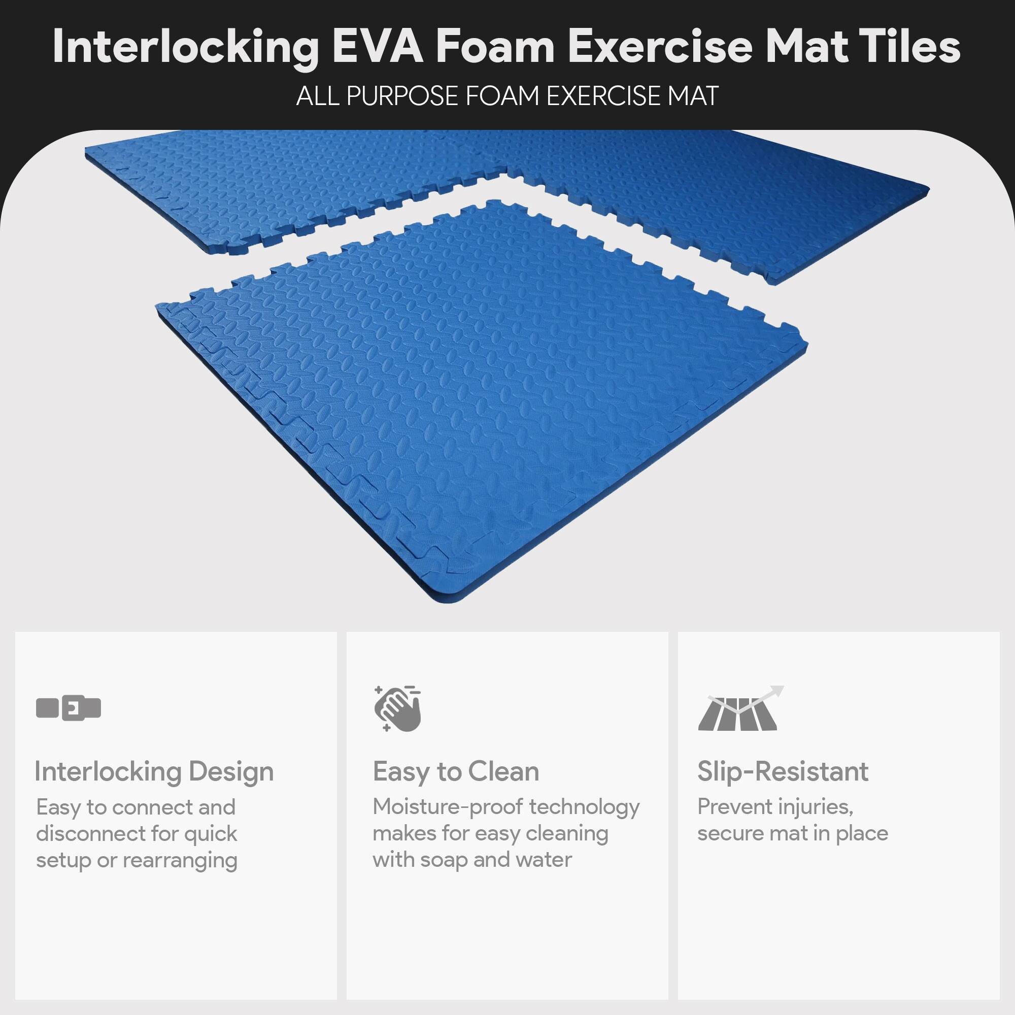 Everyday Essentials BalanceFrom Fitness 24 Sq Ft Interlocking EVA