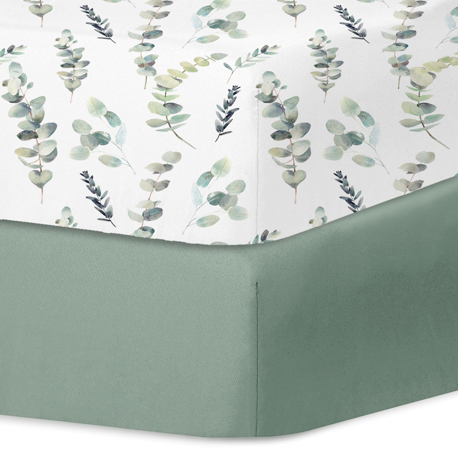 Green Leaves Mini Crib Sheets