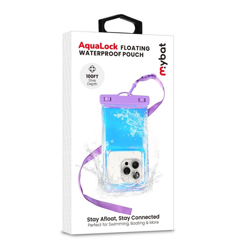 AquaLock FLOATING WATERPROOF POUCH myboat 100FT Dive Depth Stay Afloat, Stay Connected Perfect for Swimming, Boating & More