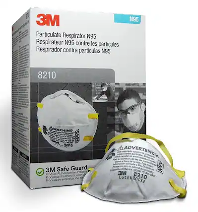 Front. 3M - Particulate Respirator N95 Masks - 20 pack - White.