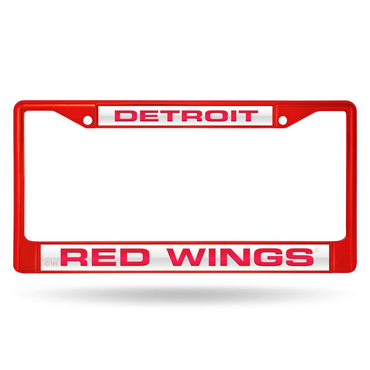 Detroit Red Wings NHL Red Painted Metal Laser Cut License Plate Frame