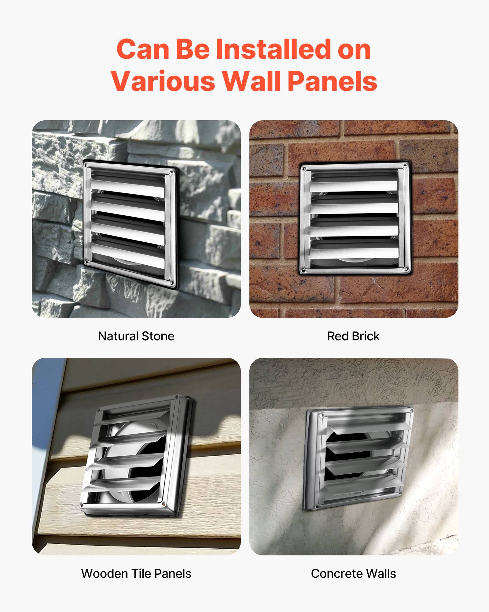 Can Be Installed on Various Wall Panels

- Natural Stone
- Red Brick
- Wooden Tile Panels
- Concrete Walls