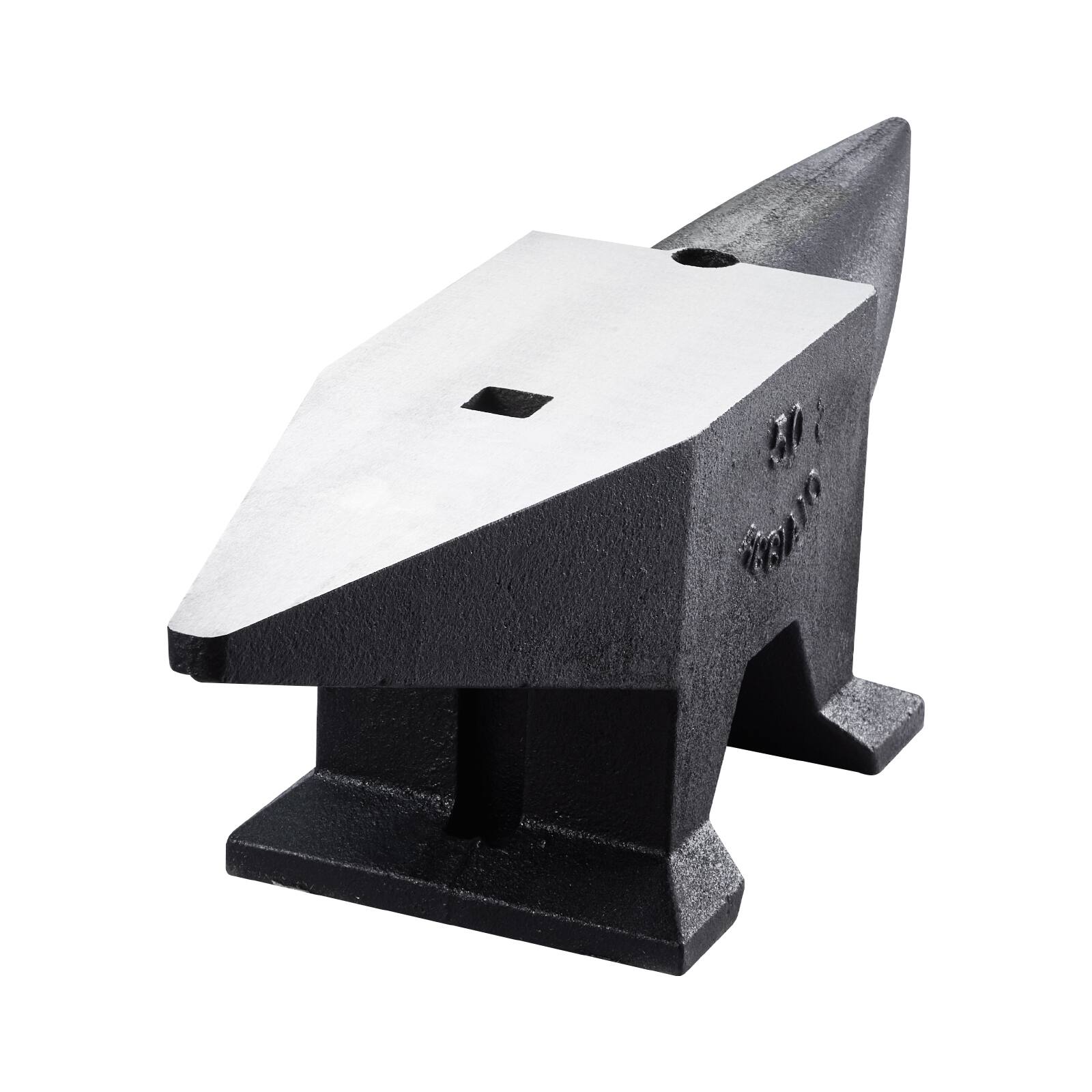 Alt View 5. VEVOR - Cast Iron Anvil, 105 Lbs Single Horn Anvil with Large Countertop and Stable Base, High Hardness Rugged Round - Black.
