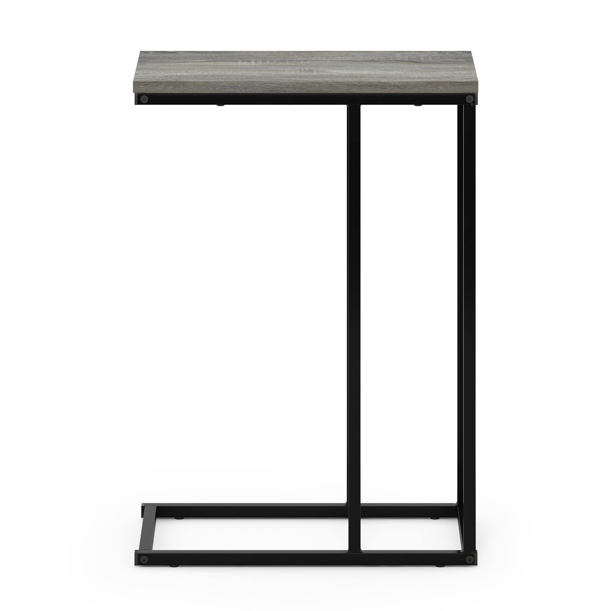 Alt View 5. Furinno - CAMNUS Night Stand, C-shape Nightstand, Metal Frame Side Table, End Table, Bedside Table - French Oak Grey.