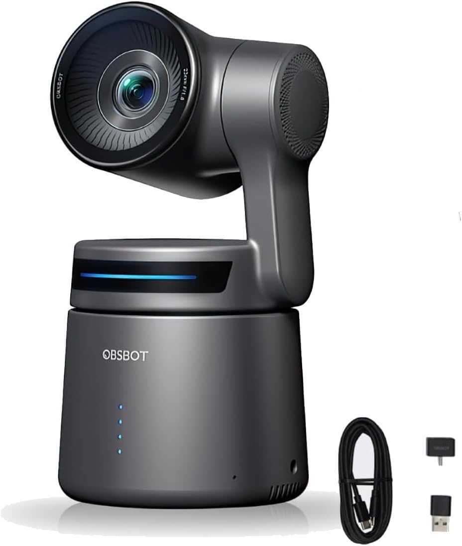 OBSBOT Tail AIR NDI Streaming PTZ Camera / 4K Webcam with AI