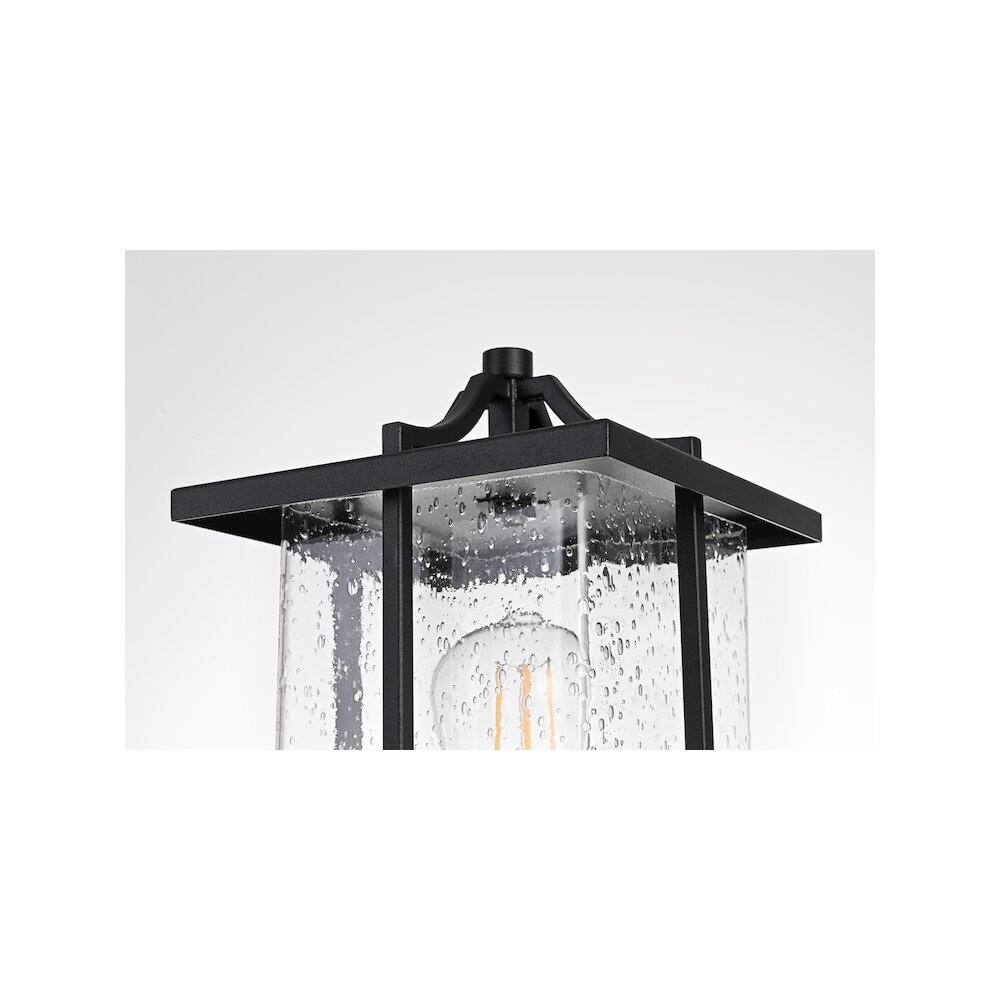 Back. Elegant Lighting - Miller 7 inch Outdoor Pendant in Black - Black.