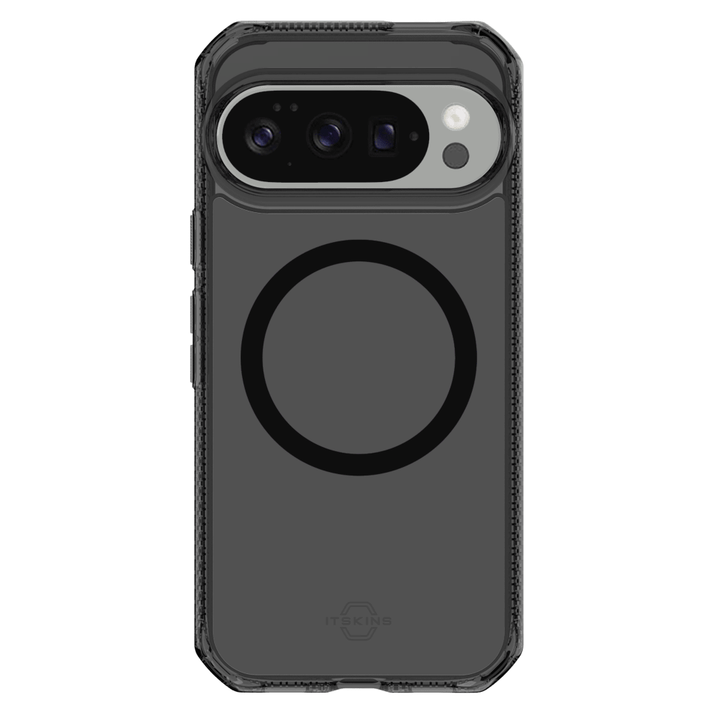 Front. Itskins - HYBRID R // CLEAR MagSafe Case for Google Pixel 10 Pro XL - Black.