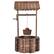Alt View 1. Costway - Outdoor Wooden Wishing Well Bucket Flower Plants Planter Patio Garden Home Decor - Brown.
