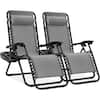 Front. Best Choice Products - Best Choice Products Set of 2 Zero Gravity Lounge Chair Recliners for Patio, Pool w/ Cup Holder Tray - Ice Gray - Ice Gray.