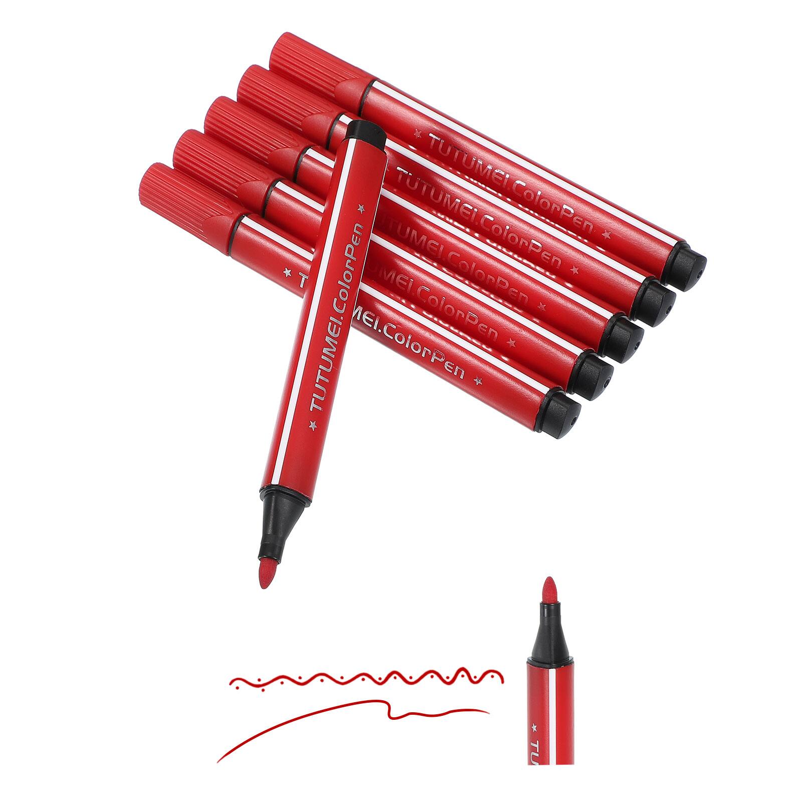 Unique Bargains Colored Markers, 6pcs Washable Coloring Drawing ...