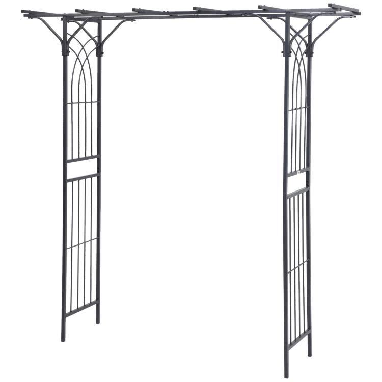 Alt View 10. PULUZ - 82'' Decorative Metal Garden Trellis Arch with Durable Steel Tubing & Elegant Scrollwork, Perfect for Weddings.