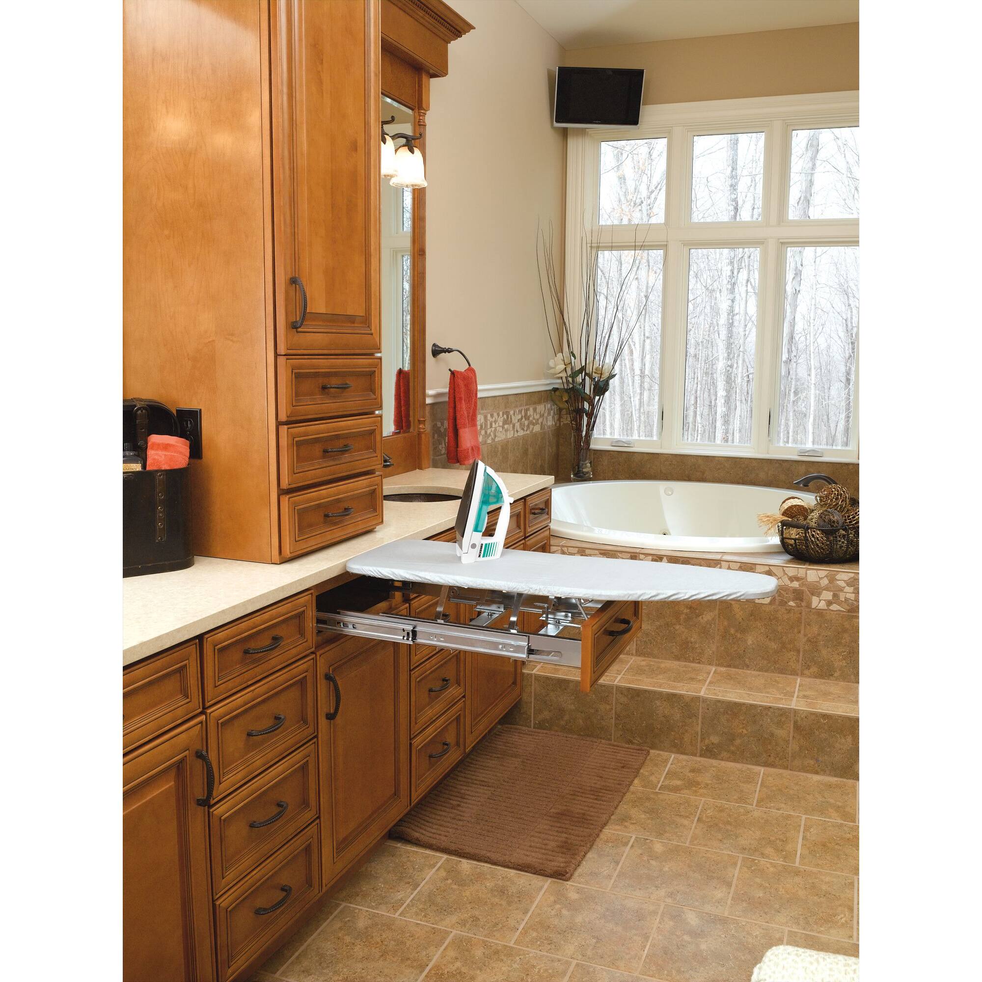 Alt View 4. Rev-A-Shelf - Rev-A-Shelf Pullout Foldaway Ironing Board for Vanity Cabinet Drawer, VIB-20CR.