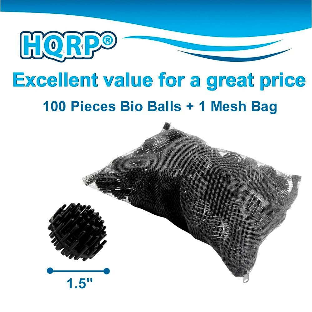 HQRP Excellent value for a great price  
100 Pieces Bio Balls + 1 Mesh Bag  
1.5"