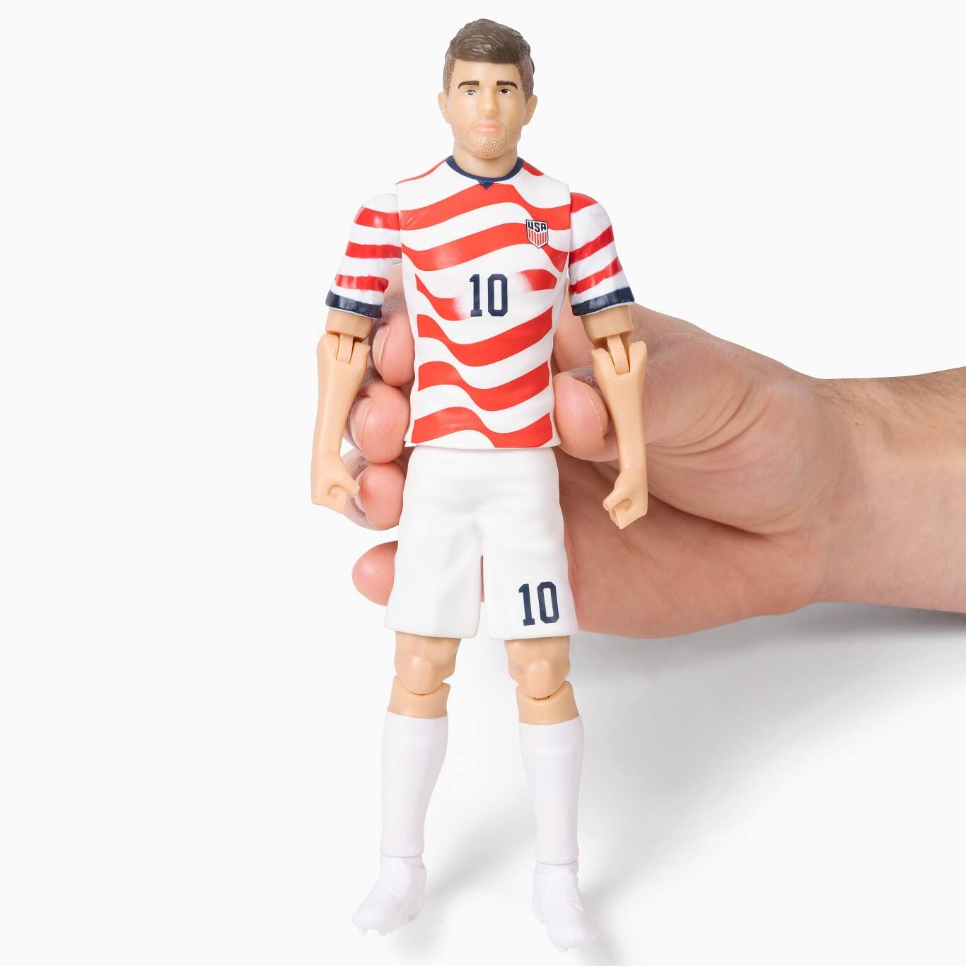Alt View 3. Banbo Toys - Banbo Toys SOCKERS 2026 USMNT Christian Pulisic (Home Jersey) 8" Collectible Soccer Action Figure.