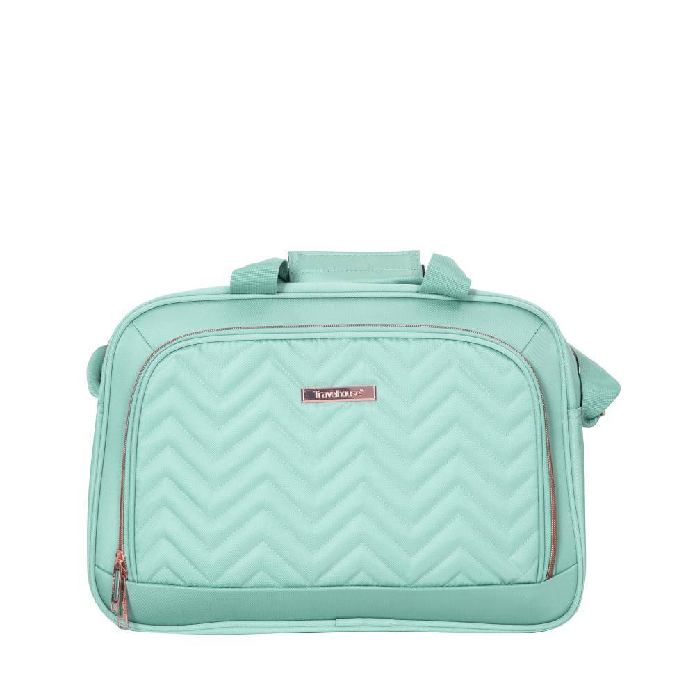 Alt View 3. BreeBe - Softshell Suitcase Spinner Wheels Terylene Luggage Set Green 4-Piece Lightweight Durable - Green.