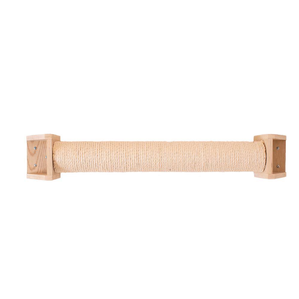 Angle. Armarkat - Real Wood Wall Series Scratching Post - Beige.