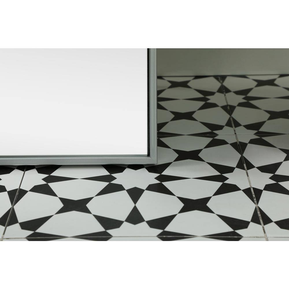 Alt View 4. Elegant Decor - Metal Frame Rectangle Full Length Mirror 36x60 Inch in Silver - Silver.