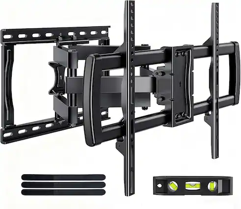 Front. FINEAK - Full Motion TV Wall Mount Bracket for Most 32-85 inch TVs,Max VESA 600x400mm - Black.
