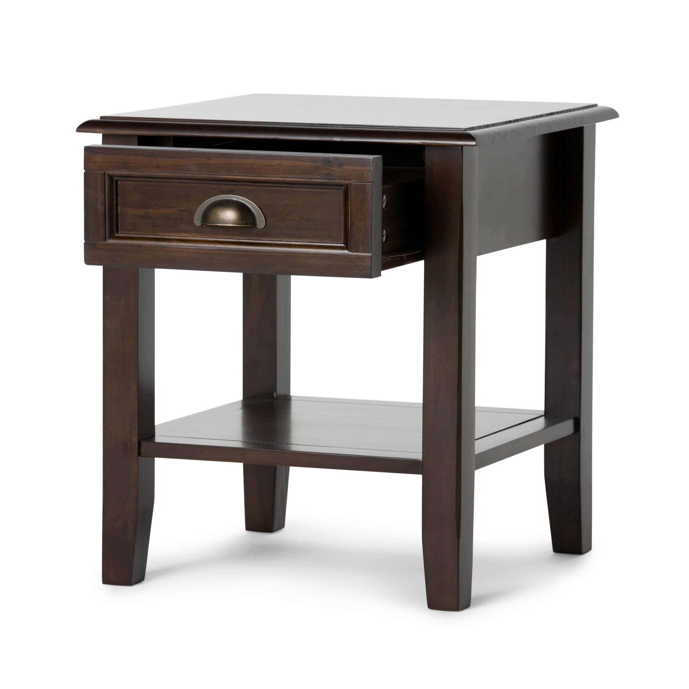 Alt View 11. Simpli Home - Burlington End Table - Mahogany Brown.