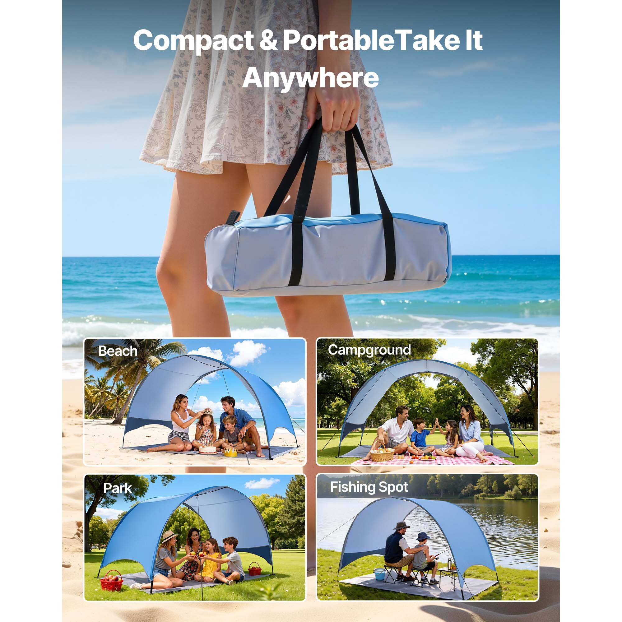 Compact & Portable  
Take It Anywhere  

Beach  
Campground  
Park  
Fishing Spot