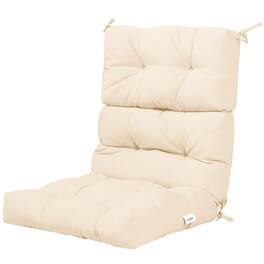 Costway - 22" x44" Indoor Outdoor Back Chair Cushion Tufted Pillow Patio Seating Pad - Beige
