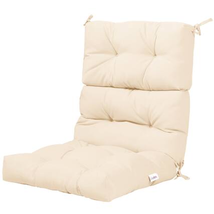 Front. Costway - Costway 22" x44" Indoor Outdoor Back Chair Cushion Tufted Pillow Patio Seating Pad - Beige.