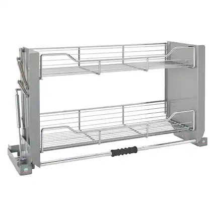 Front. Rev-A-Shelf - Rev-A-Shelf 36" Kitchen Pulldown Wall Cabinet Shelf System, Chrome, 5PD-36CRN - Chrome.