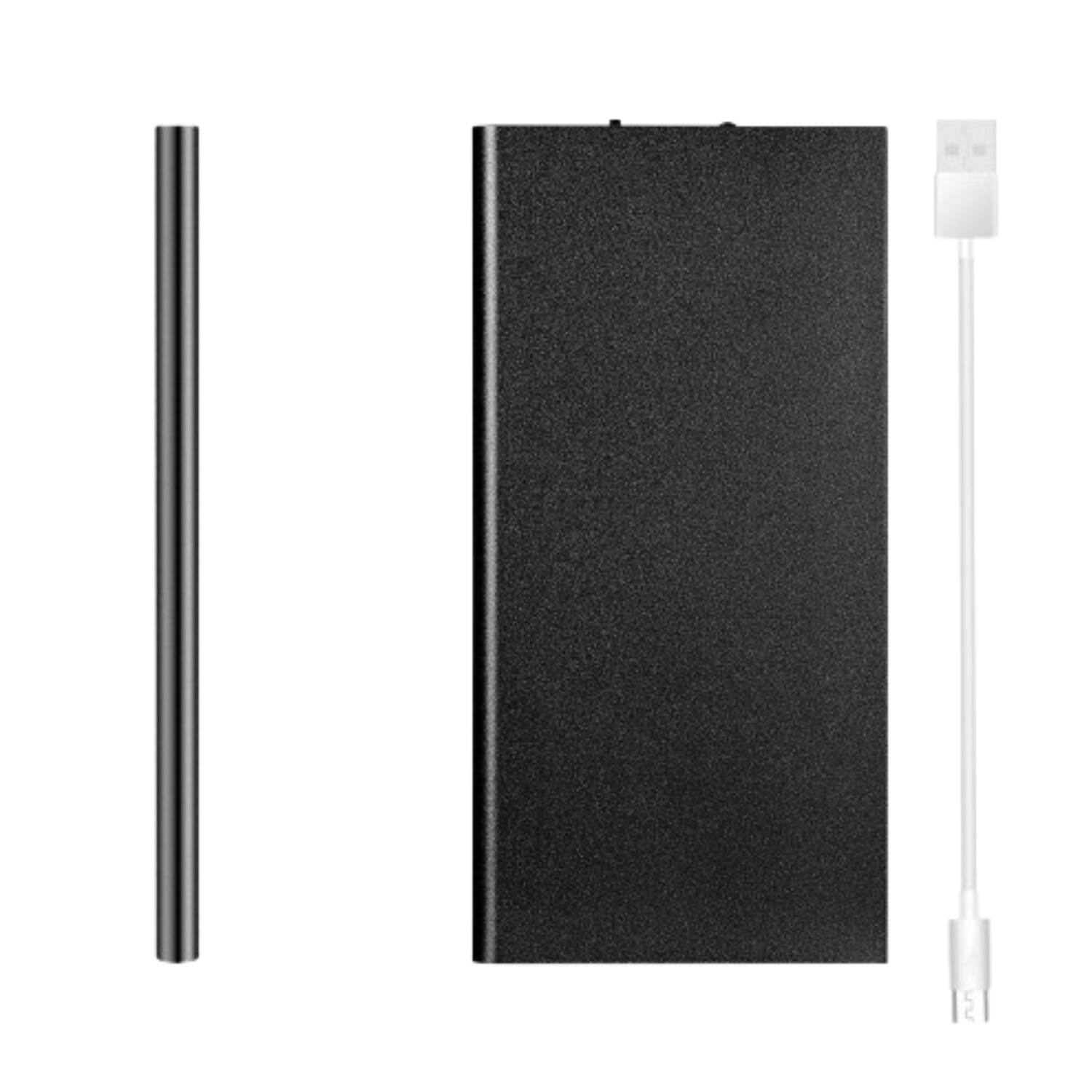 Angle. Home Collection - 20000mAh Ultra-Thin Portable Power Bank with Dual USB Ports Black - Black.