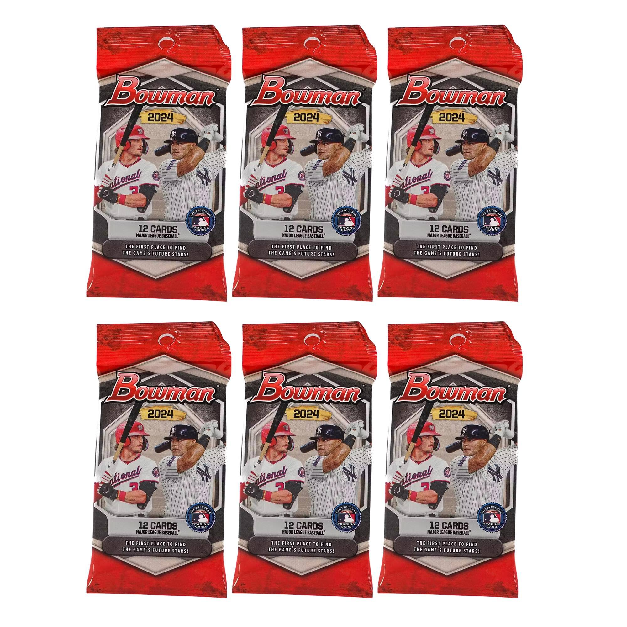 Bowman 2024  
National  
12 CARDS  
MAJOR LEAGUE BASEBALL  
THE FIRST PLACE TO FIND THE GAME'S FUTURE STARS!