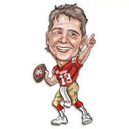 Sporticulture - Brock Purdy San Francisco 49ers Metal Caricature Wall Art - Red
