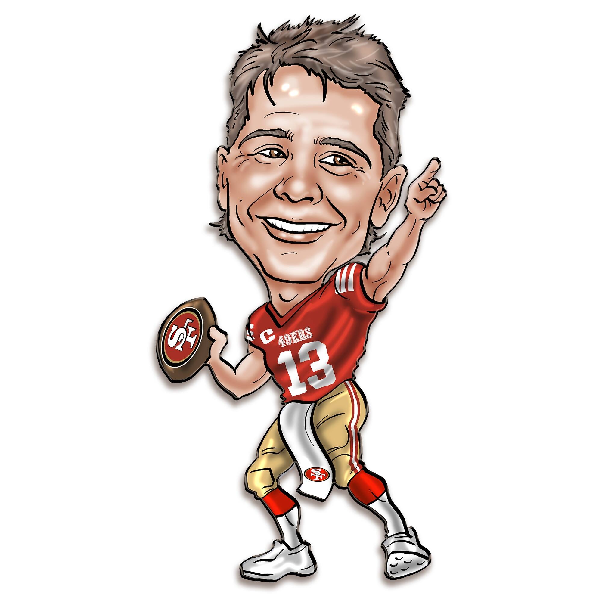 Brock Purdy San Francisco 49ers Metal Caricature Wall Art