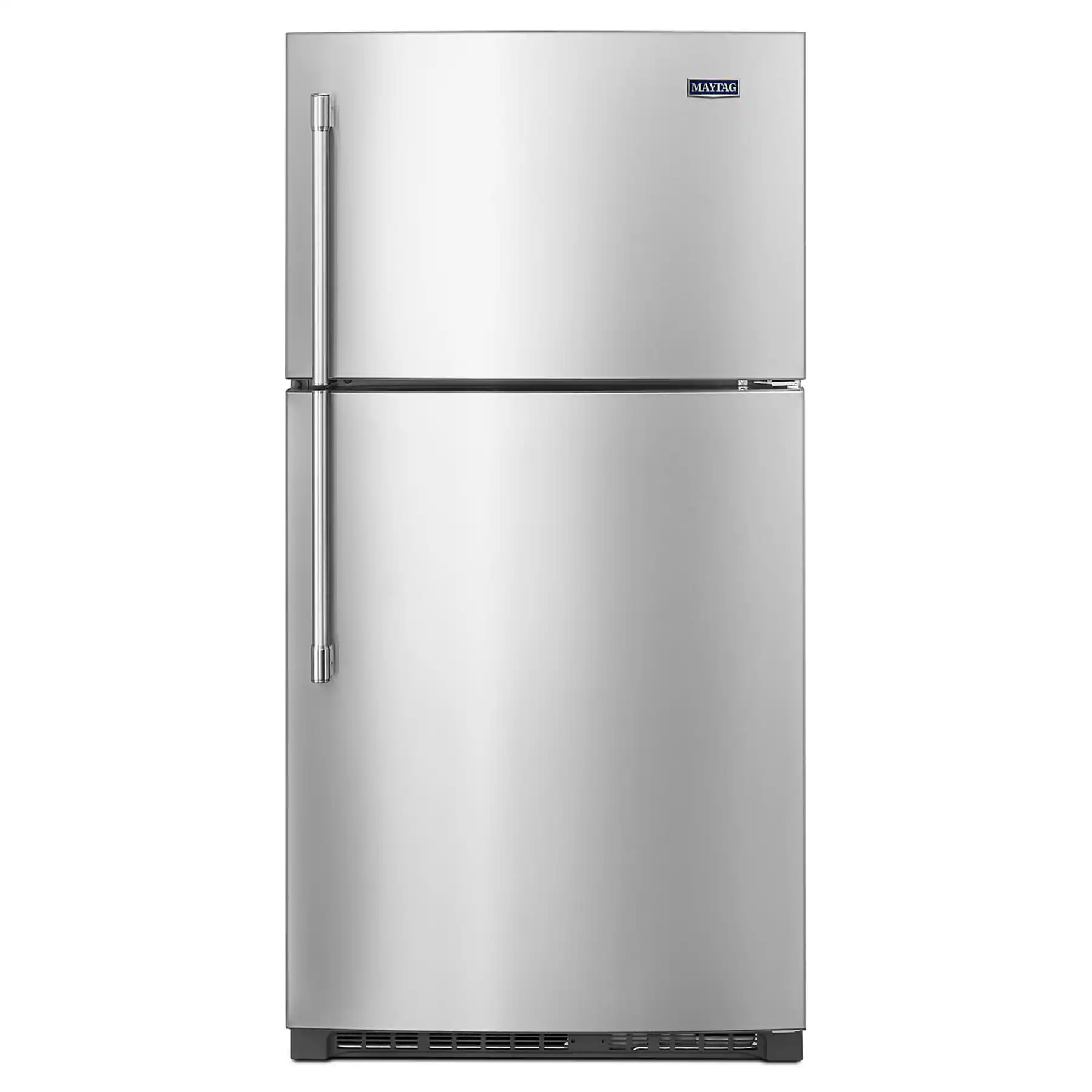 Maytag - 21 Cu. Ft. Wide Top Freezer Refrigerator with EvenAir Cooling Tower and BrightSeries LED Lighting - Stainless Steel