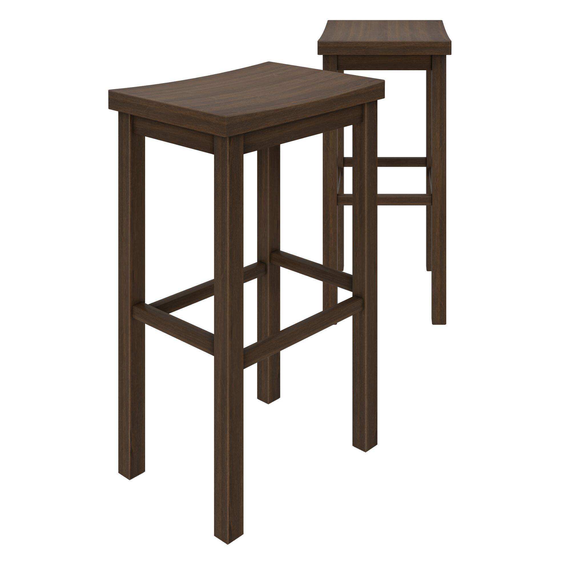 Alt View 6. Grain & Grove - Stool Bar Height (30in) - 2 pack, Walnut - Walnut.