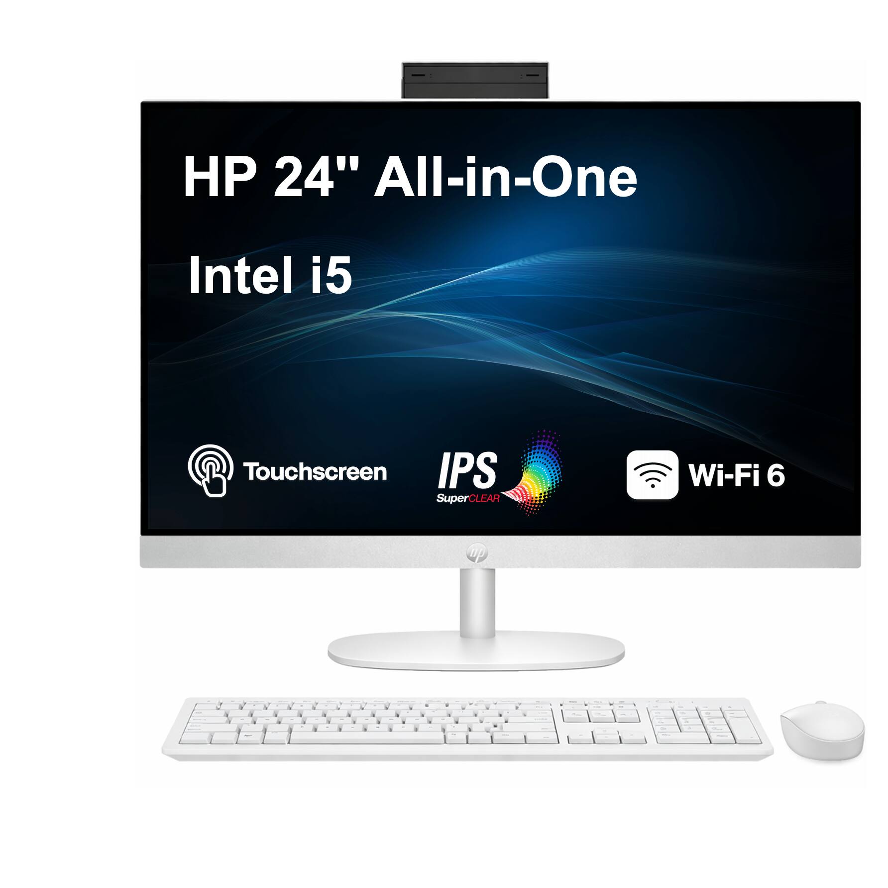 HP 24" All-in-One Intel i5 Touchscreen IPS SuperCLEAR Wi-Fi 6