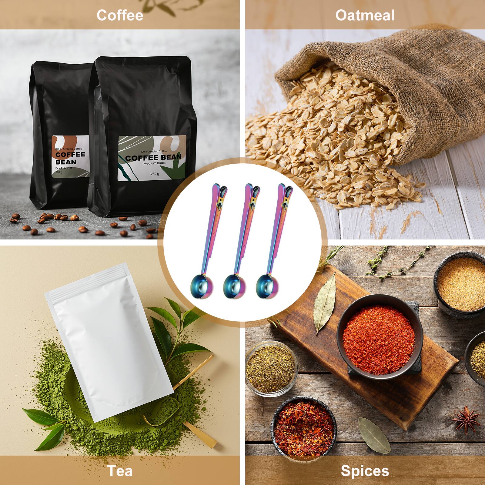 Coffee Oatmeal Tea Spices

COFFEE BEAN
Dark Roast

COFFEE BEAN
Medium Roast

250 g