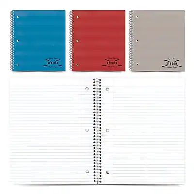 The text on the image appears to be a mix of letters and numbers. Here is the corrected and grouped text:
- TIEC
- XiReC
- J
- XTRCRC
The text seems to be part of a design or logo on the notebooks.