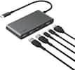 Front. Belkin - 5-Port Hub w/ 4K HDMI Display with 60Hz, 100W Power Delivery, Fast Data Transfer 5Gbps, USB-C Multiport Adapter - Space Gray.