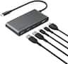 Belkin - 5-Port Hub w/ 4K HDMI Display with 60Hz, 100W Power Delivery, Fast Data Transfer 5Gbps, USB-C Multiport Adapter - Space Gray
