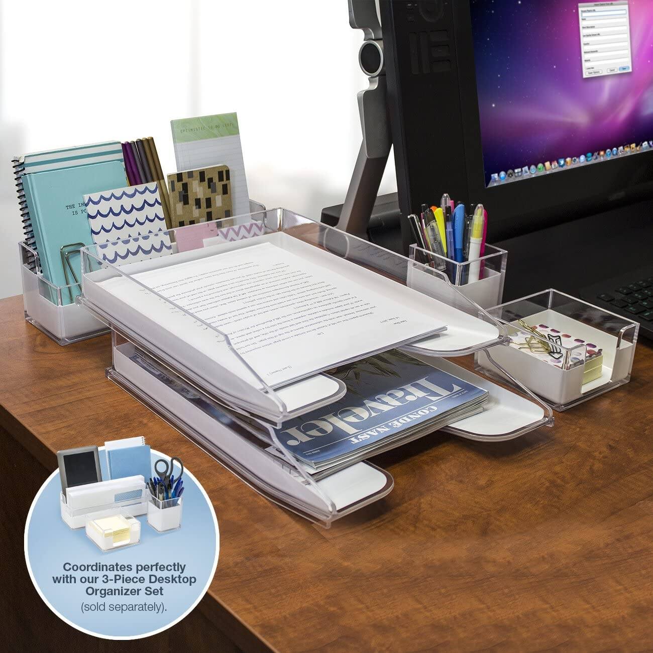 Coordinates perfectly with our 3-Piece Desktop Organizer Set (sold separately).