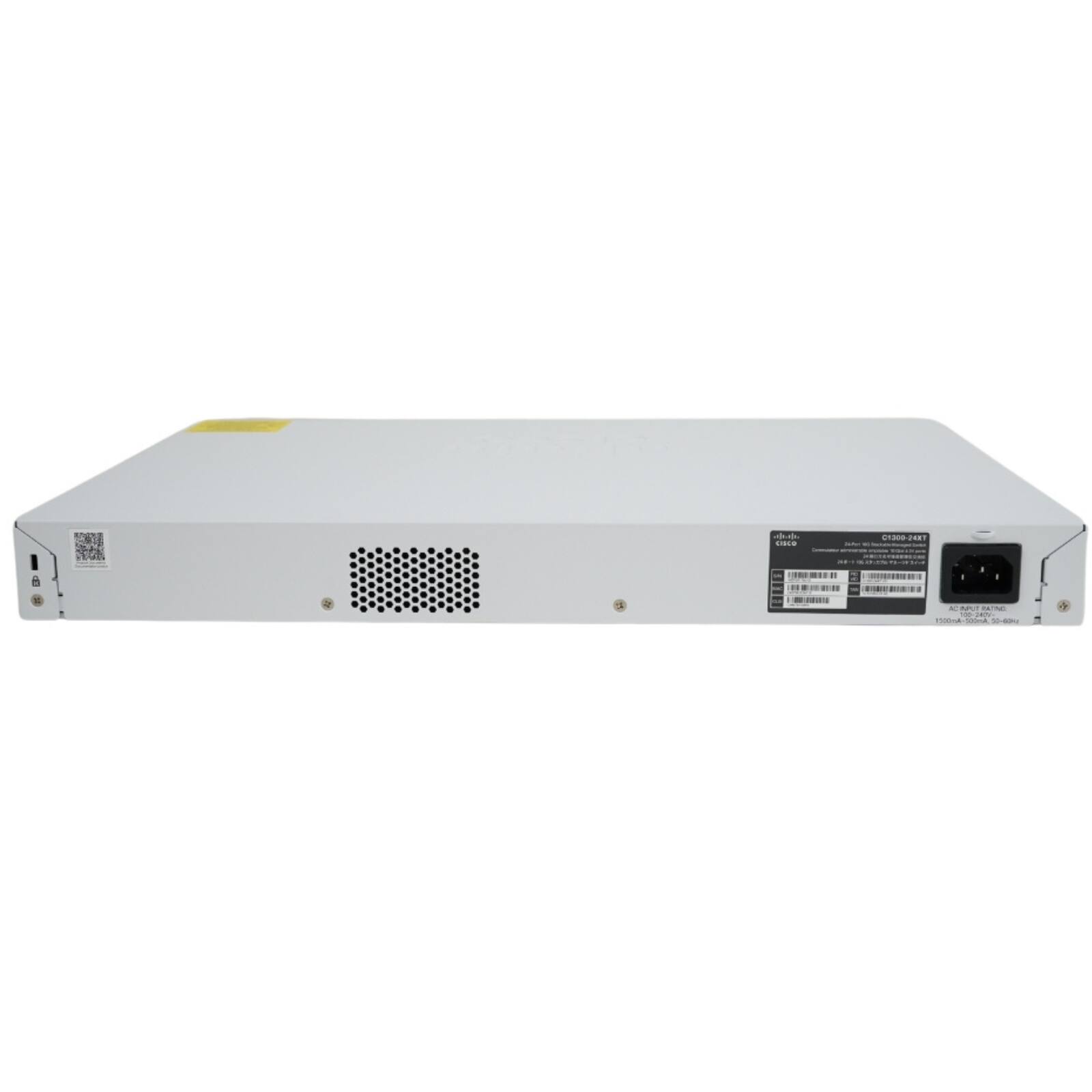 Back. Cisco Consumer Products - Cisco Catalyst 1300 C1300-24XT Layer 3 Switch - 20 Ports - Manageable - Gigabit Ethernet, 10 Gigabit Ethernet - Black.
