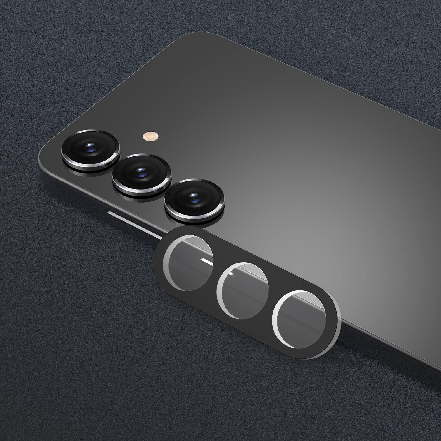 Alt View 5. FDN - FDN Tempered Glass Lens Protector for Samsung Galaxy S25 - Black - Clear.