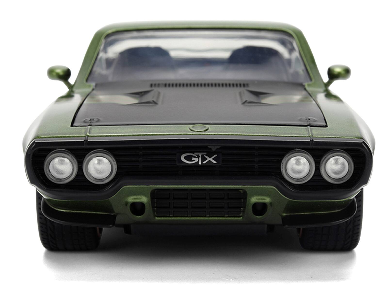 Alt View 5. Jada - 1972 Plymouth GTX Green Metallic with Matt Black Hood and Gold Stripes "Bigtime Muscle" Series 1/24 Model Car by Jada - Multicolor.